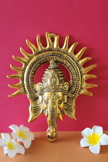 Metal Ganesha ji Statue,Ganpati Wall Hanging Sculpture (Pack of 5/10/20)
