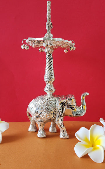 Peacock Samai Pair (Diya Stand) with Elephant Base (Pack of 5/10/20)