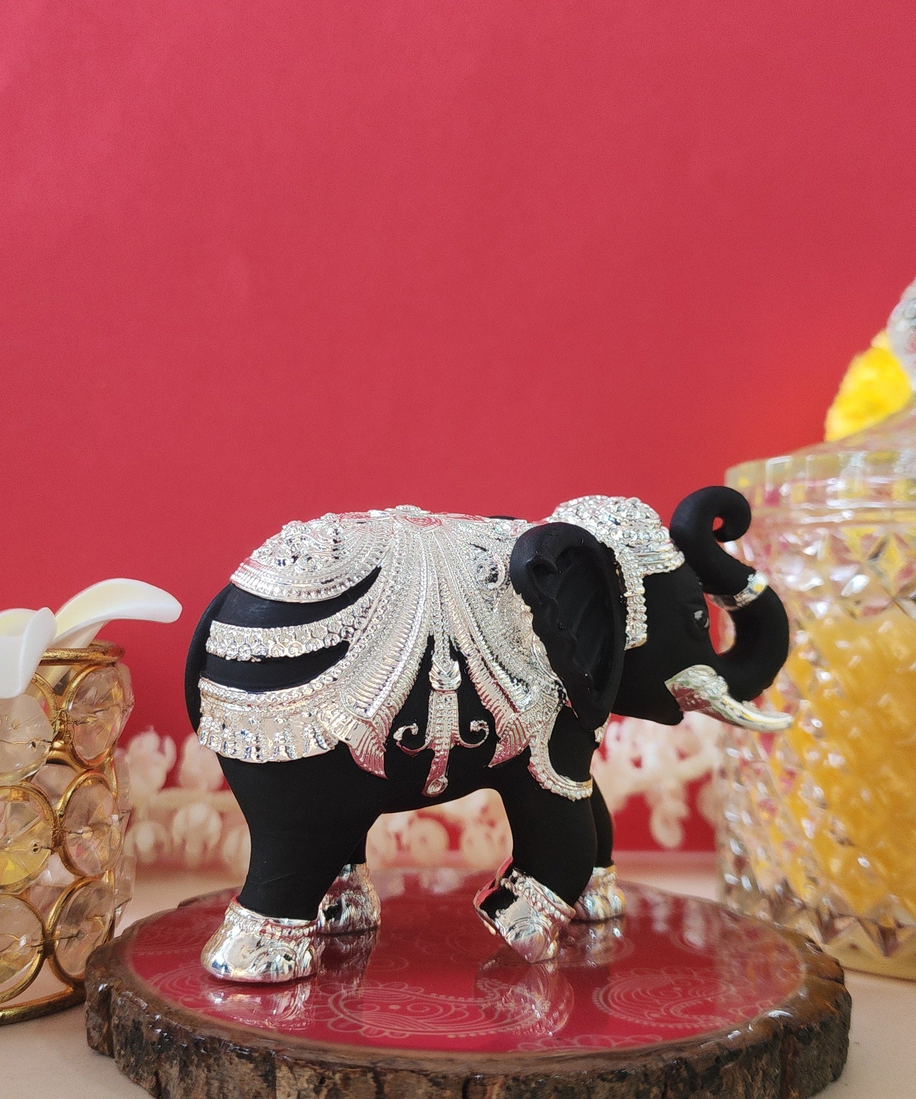 Vastu Elephant for Diwali and Gifting Black and Silver