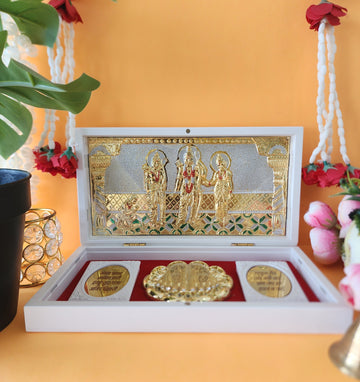 Ram Darbar Pocket temple for gifting and Home Decor White - (Pack of 5/10/20)