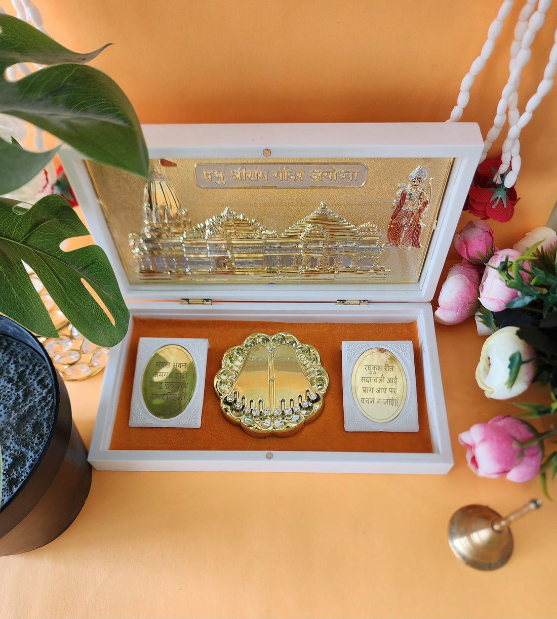 Ram Mandir Pocket Temple for Gifting and Home Decor White - Pack of (5/10/20)