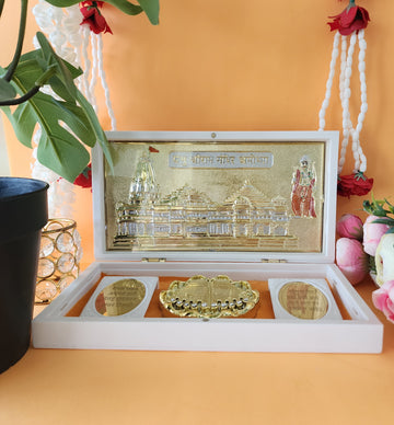 Ram Mandir Pocket Temple for Gifting and Home Decor White - Pack of (5/10/20)