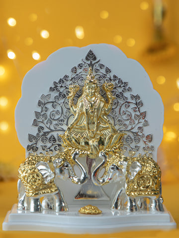 Gajalakshmi Idol with Golden Elephants – Goddess Lakshmi Statue for Wealth, Prosperity & Home Decor