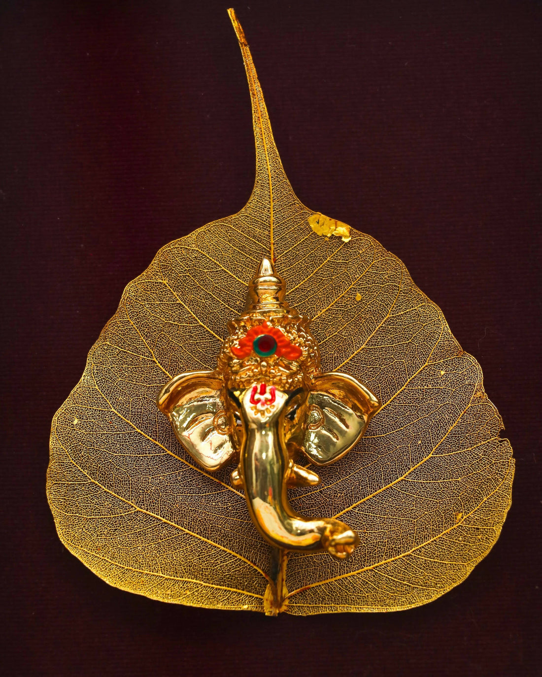 Golden Ganesha Leaf Frame for Home Decor and Gifting - (Pack of 5/10/20)