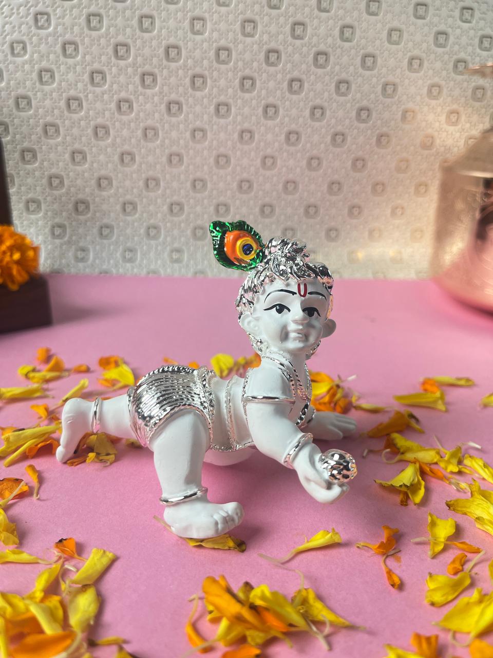 Baby Krishna Idol White (3 inches) - (Pack of 5/10/20)