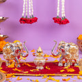 Silver Elephant Idols with Kalash Combo for Diwali Gifting