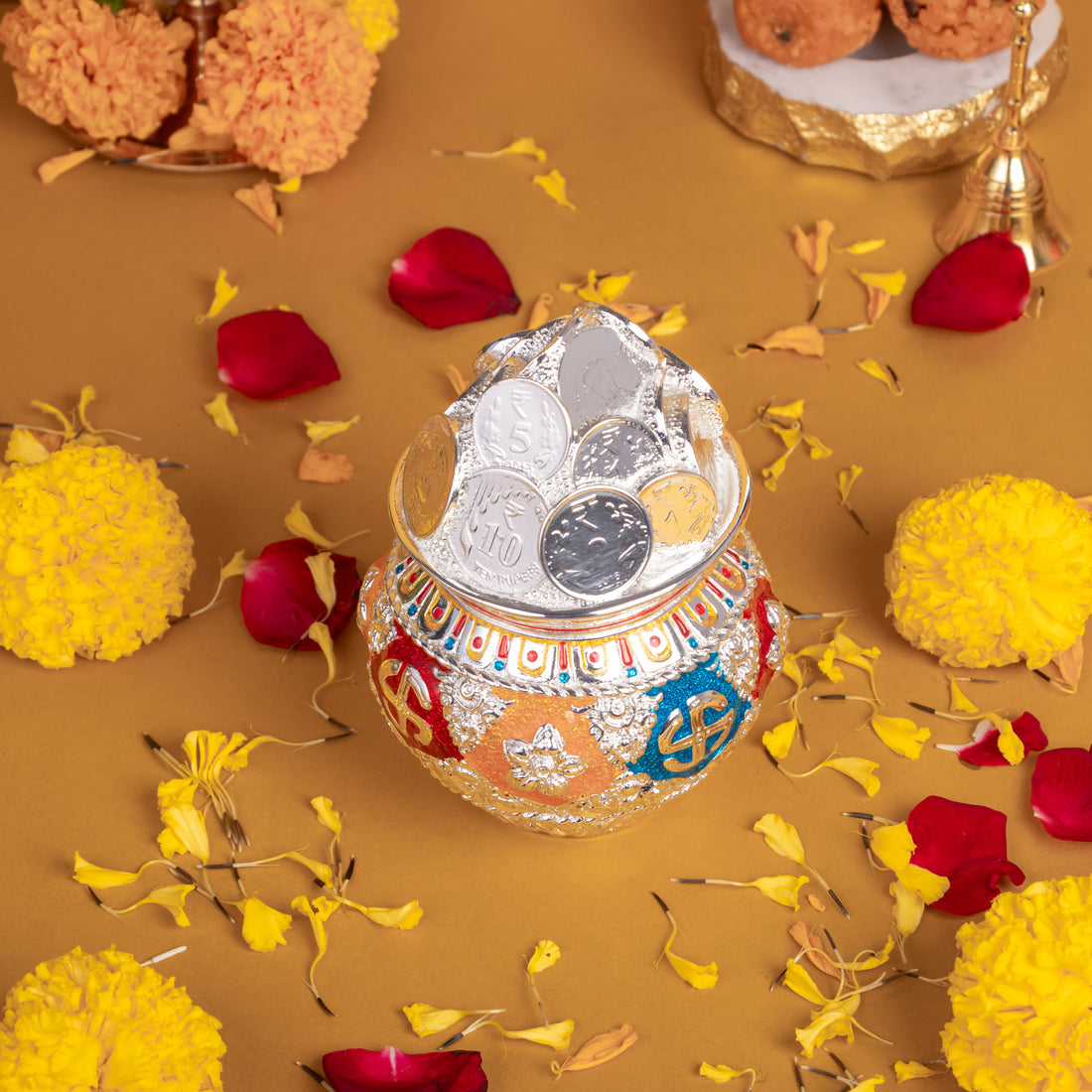 Silver Kuber Kalash for Pooja (Pack of 5/10/20)