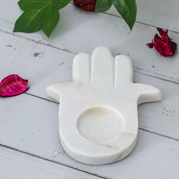 Hamza Hand Marble Tealight Candle Holder (Pack of 5/10/20)