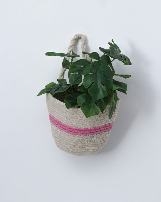 Jute and cotton Planter Basket set of 3