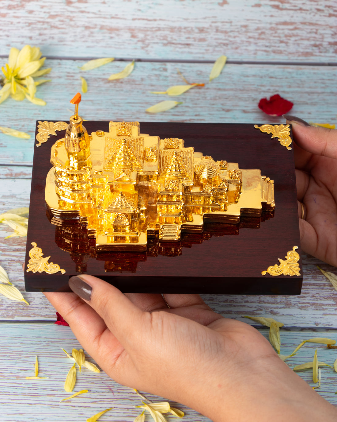 Premium Ram Mandir for Home Décor/Pooja Room/Gifting With a Free Jai Shree Ram Bookmark - (Pack of 5/10/20)