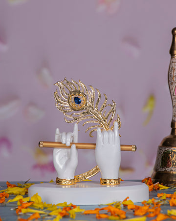 Lord Krishna's Melodic Hand for Home Decor and Gifting (4.5 inches) - (Pack of 5/10/20)
