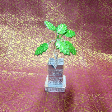 Silver Plated Green Tulsi Plant (Large) (Pack of 5/10/20)