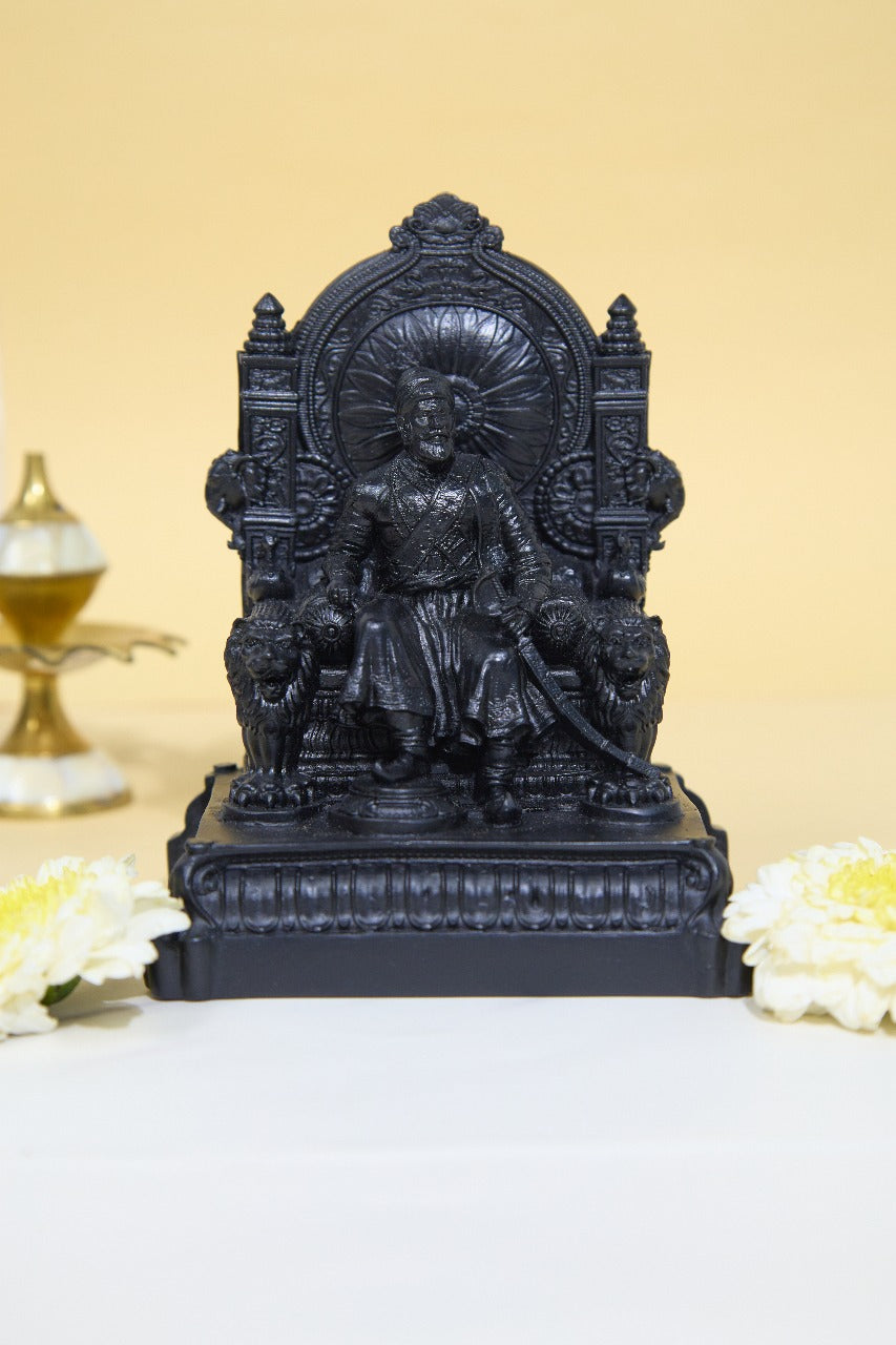 Chhatrapati Shivaji Maharaj Idol (5 inches) (Black) - (Pack of 5/10/20)