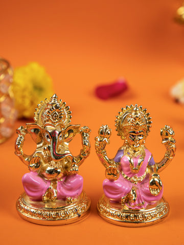 Laxmi Ganesh Idol Set – Gold-Plated Decorative Statues for Pooja, Home & Diwali Gifting