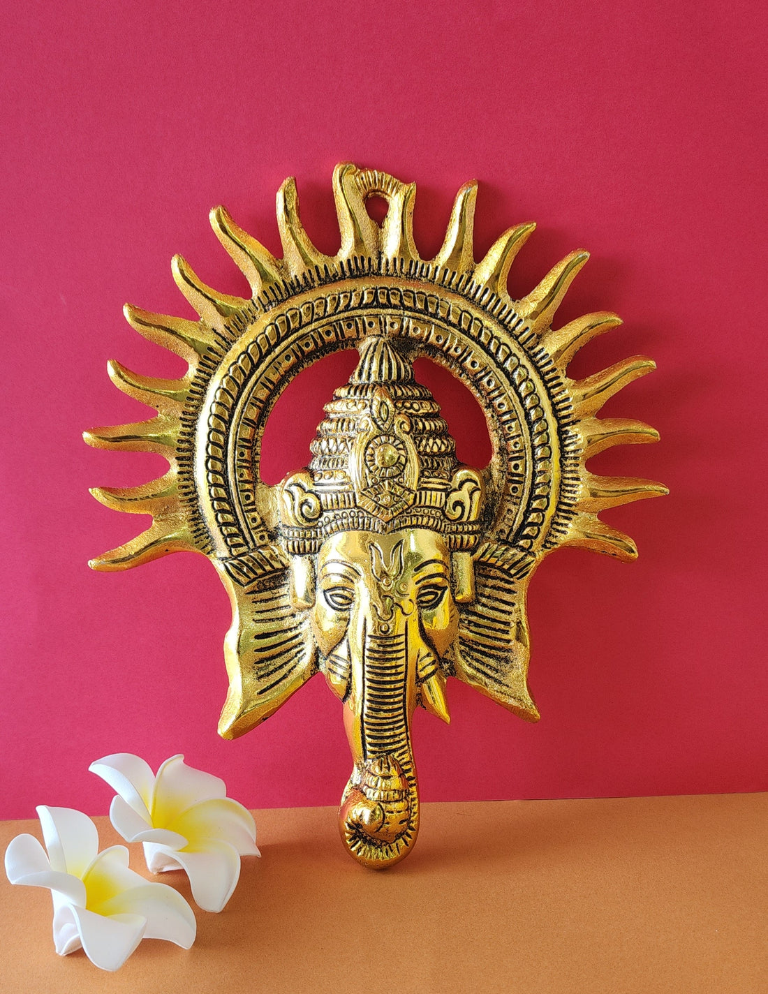 Metal Ganesha ji Statue,Ganpati Wall Hanging Sculpture