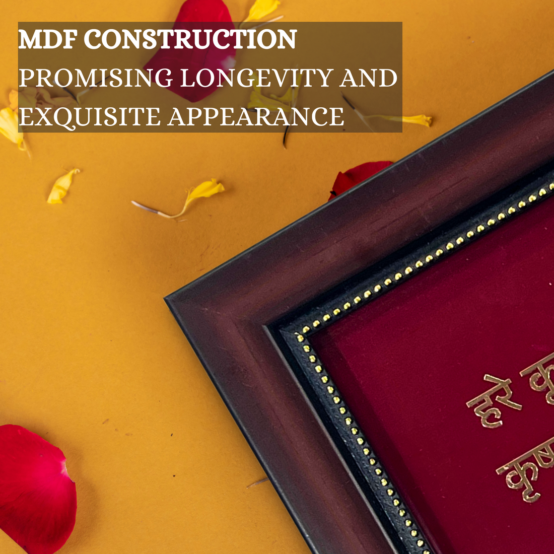 Hare Krishna Mahamantra Frame – Spiritual Wall & Table Decor for Devotion, Positivity & Meditation