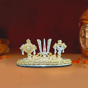 Shankha Chakra Tilak Stand for Car Dashboard, Pooja, Office Desk (6 inches) (Pack of 5/10/20)