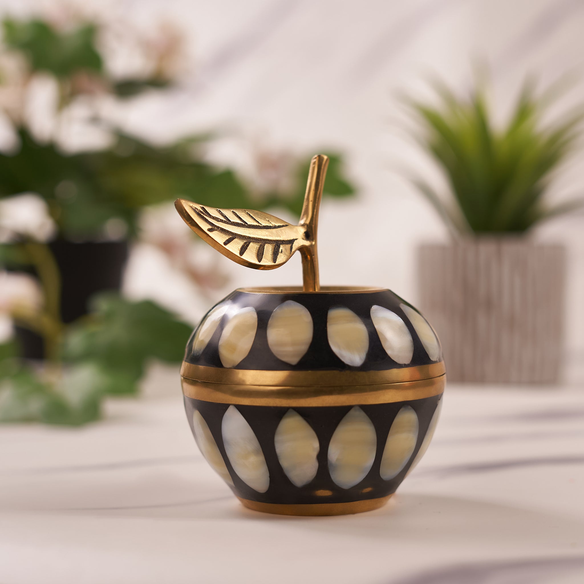 Brass Apple Box for Home Decor and Gifting