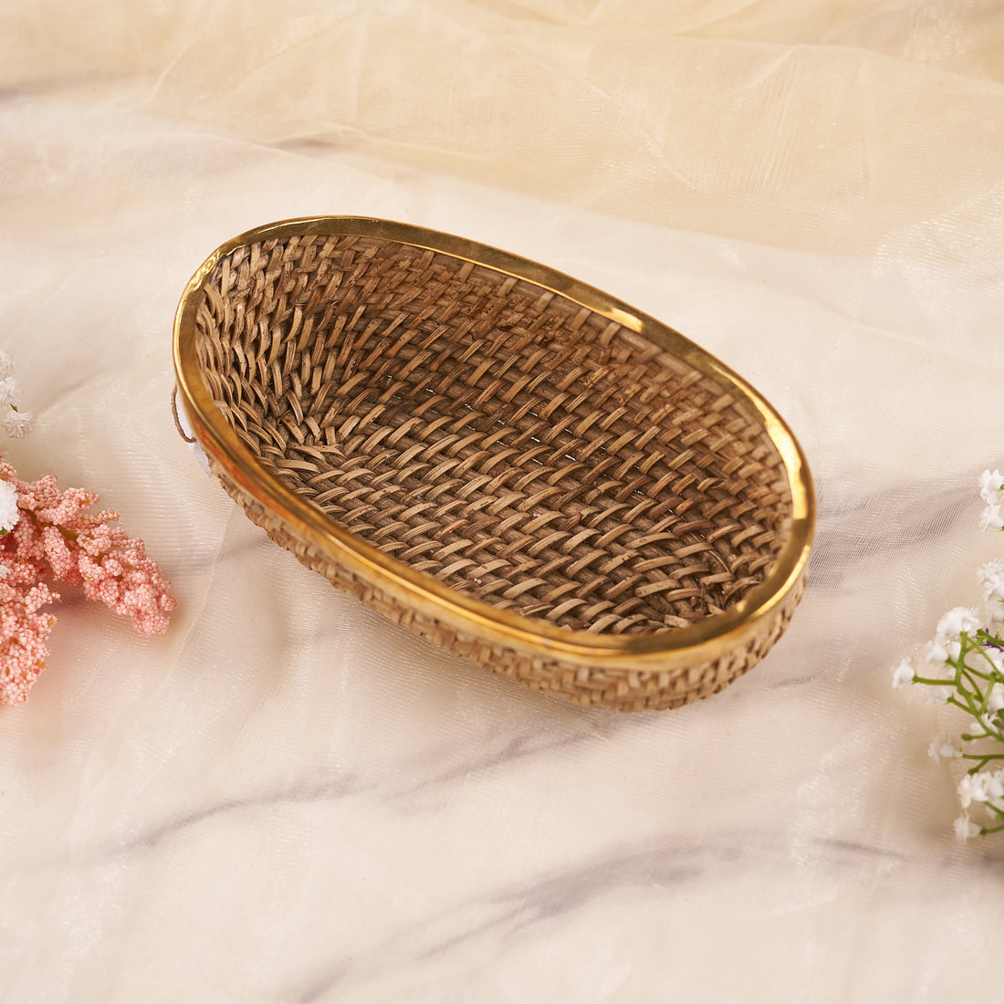 Long Oval Rattan Basket – Elegant Storage Solution for Any Room (Pack of 5/10/20)