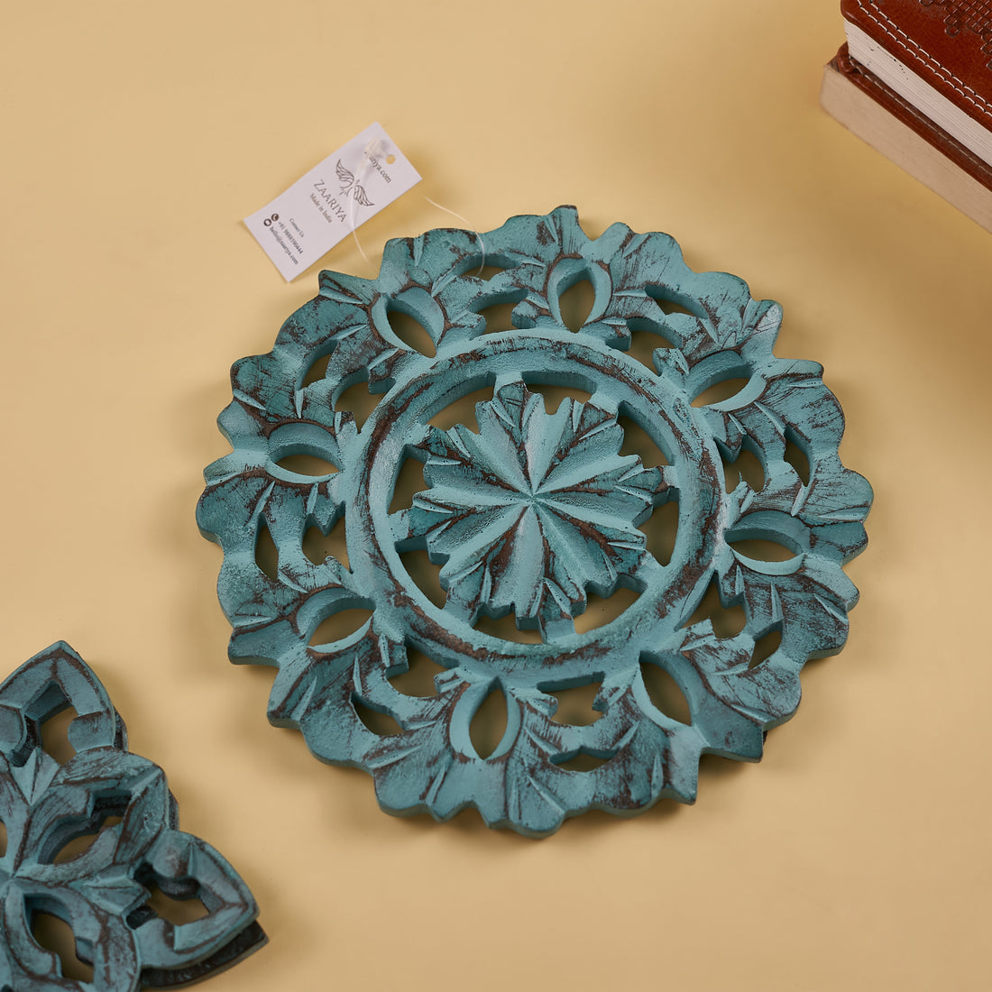Wooden Handmade Turquoise Trivet (Pack of 5/10/20)