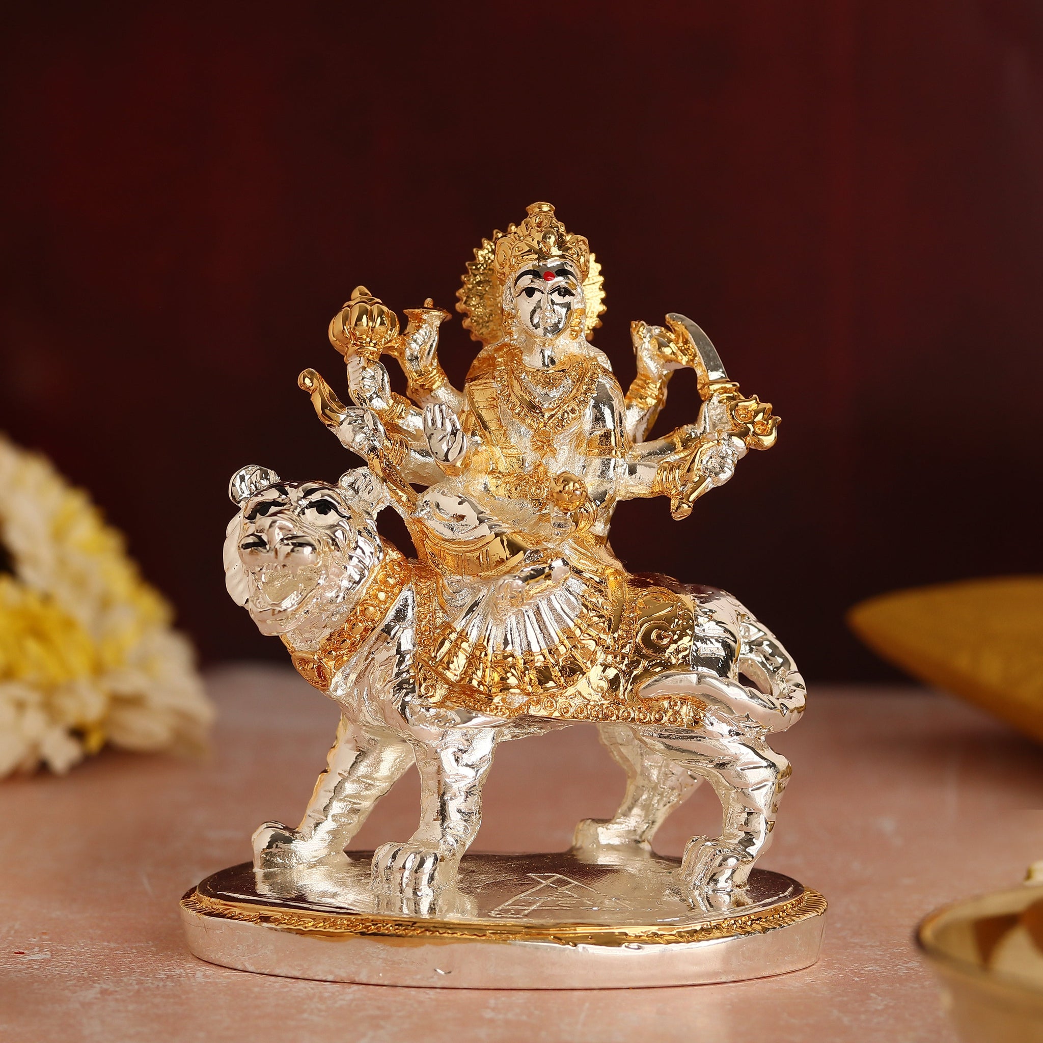 Maa Durga Idol for Dashboard (4 inches) - Pack of 3/5/10