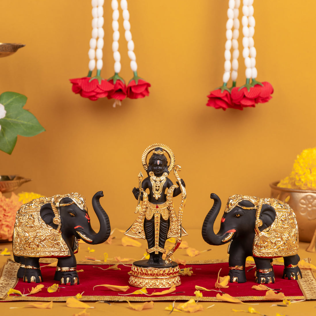 Ram Lalla with Elephant Combo for Diwali Gifting & Pooja Room Decoration - Pack of 3/5/10