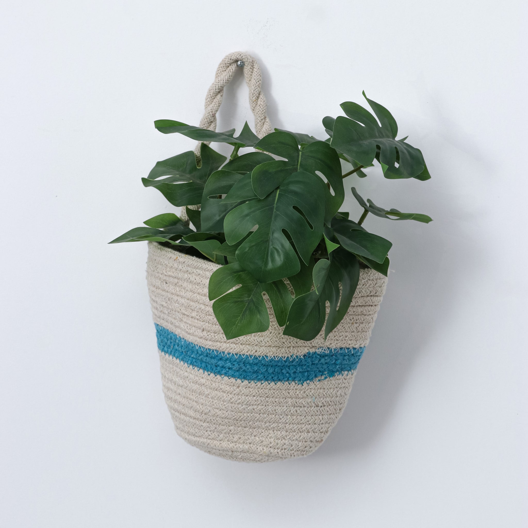 Jute and cotton Planter Basket set of 3