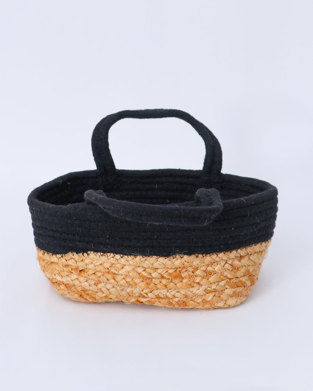 Natural Jute and cotton basket - Zaariya