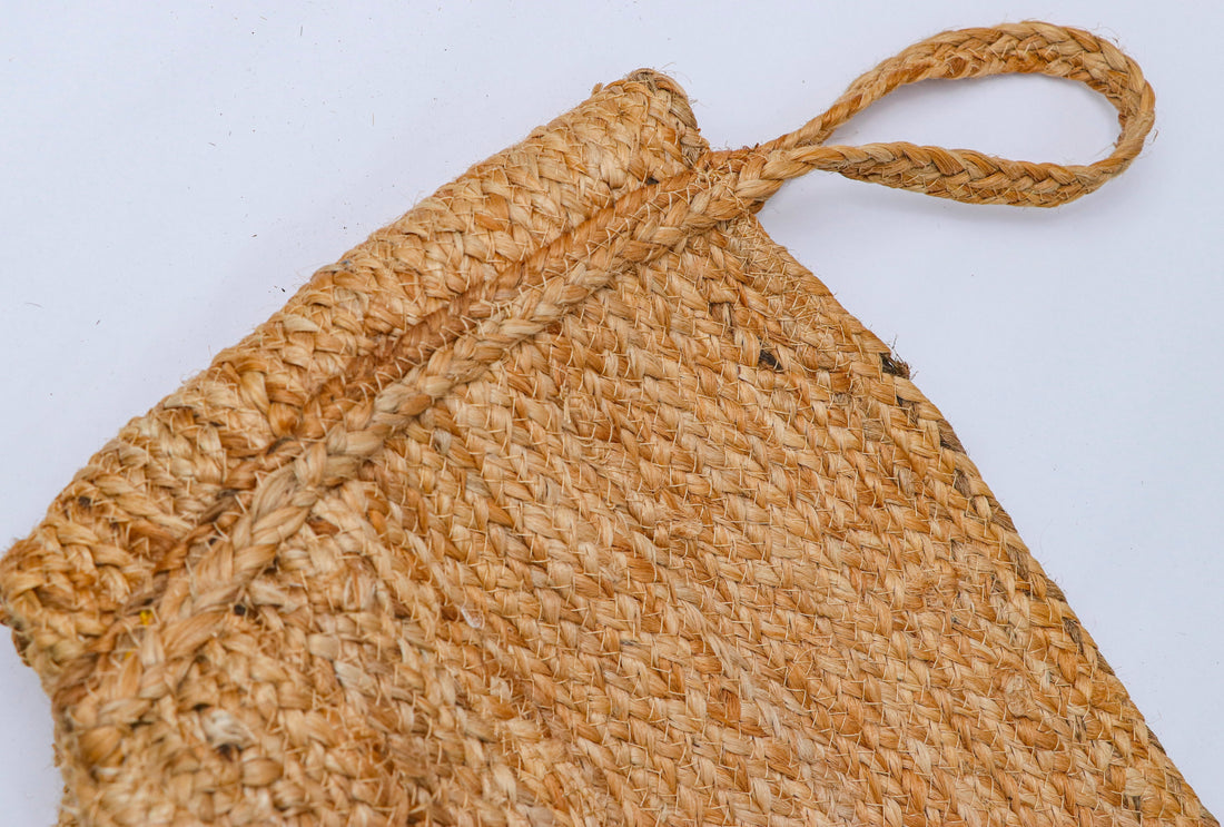 Jute and Cotton basket brown