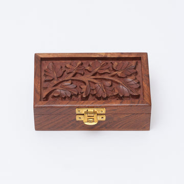 Handcrafted Floral Engraving Jwellery Box