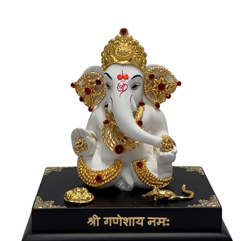 Gold Plated Lord Jewelry Ganesha Idol (4.5 inches) - Pack of 3/5/10