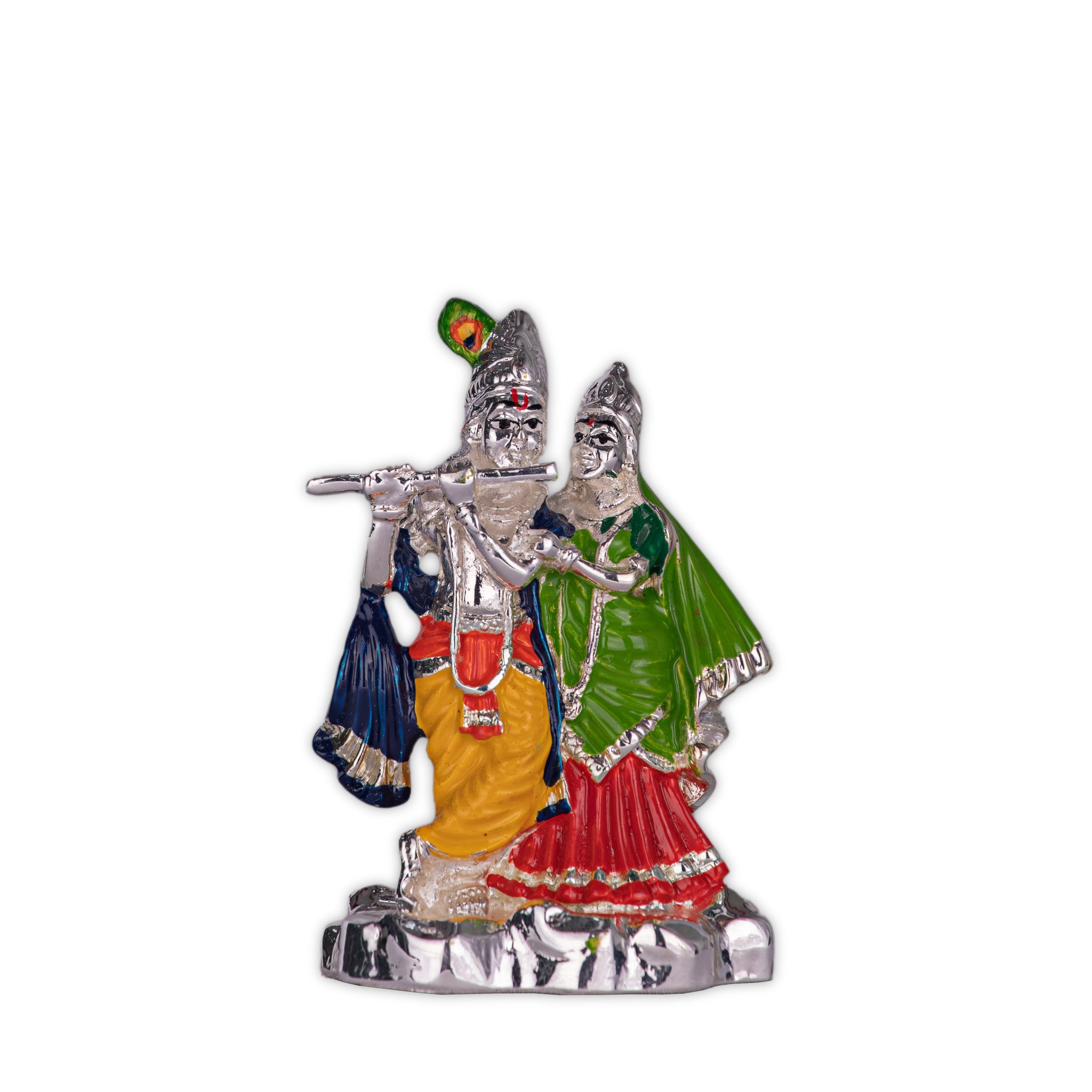 Radha Krishna Idol for Home Decor and Gifting (3 inches) - Pack of 3/5/10