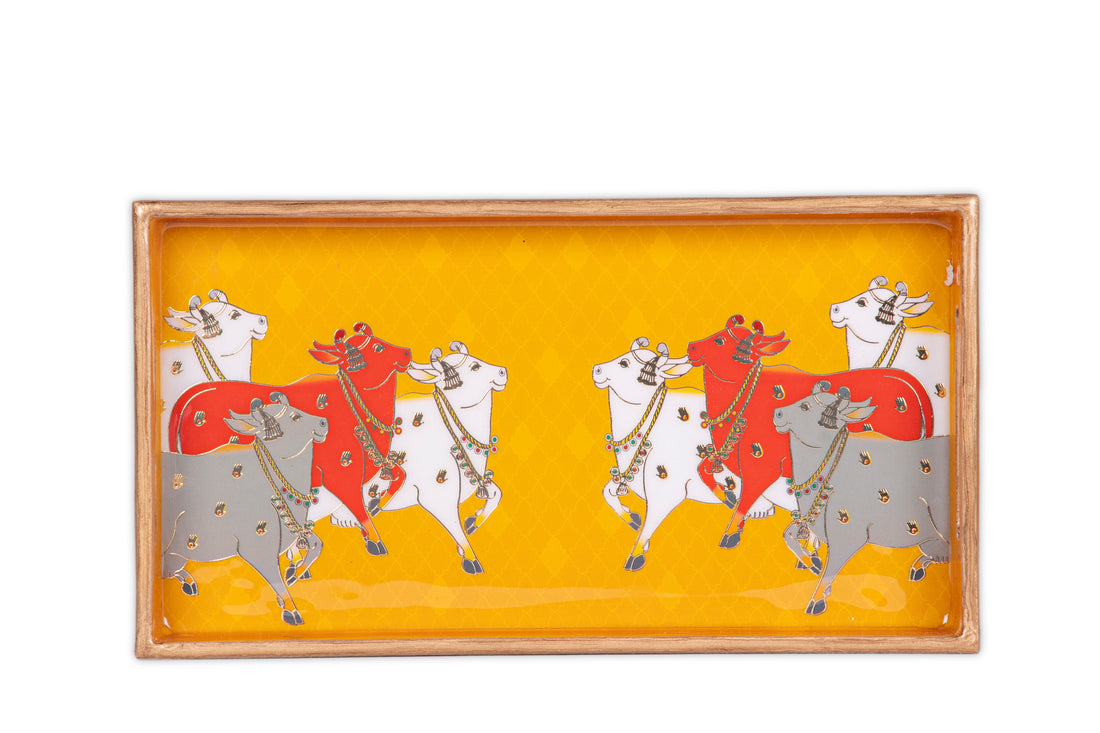 Pichwai Cow Tray