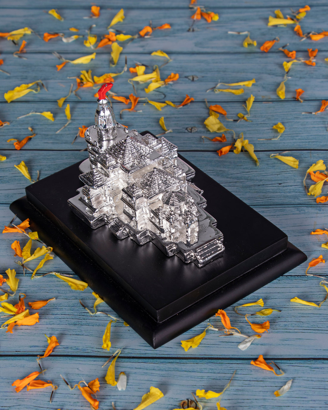Premium Ram Mandir With a Free Jai Shree Ram Bookmark Silver (6 inches) - (Pack of 5/10/20)