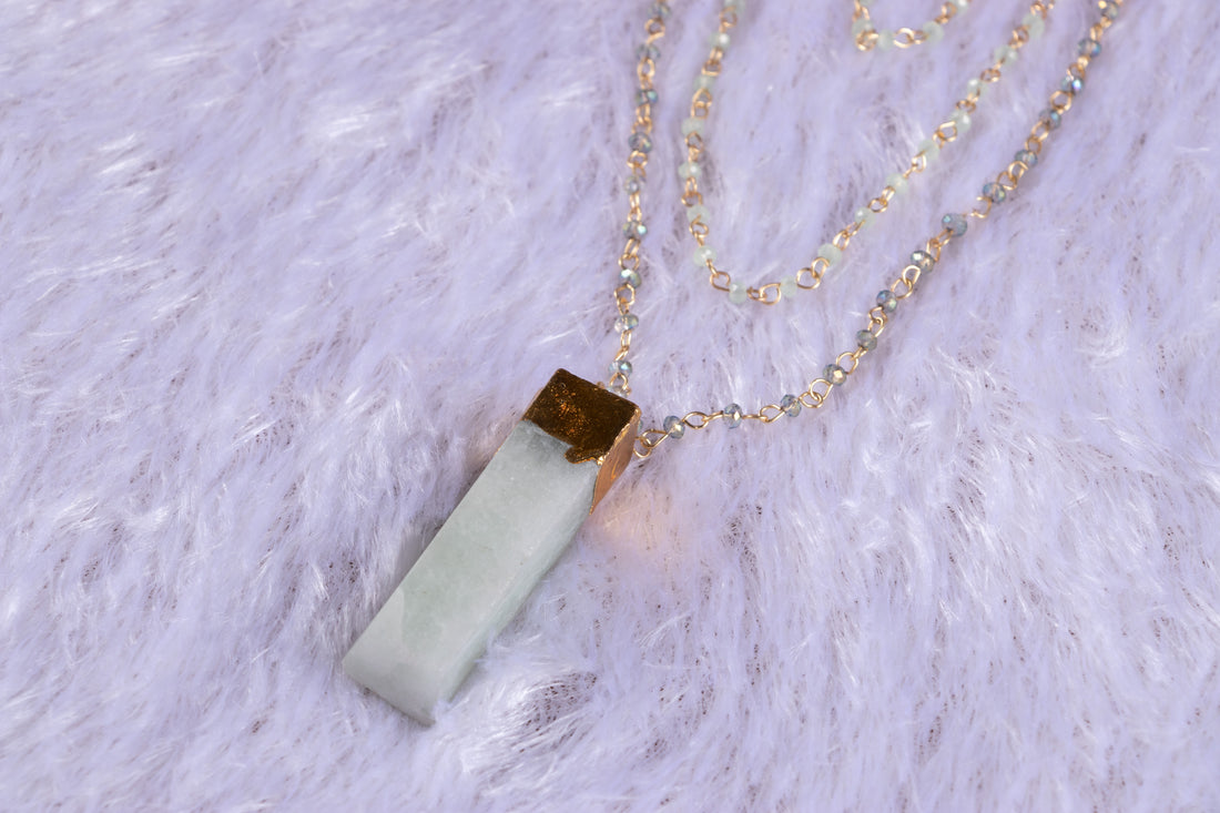 Zaariya Sky Radiance Prism Pendant Necklace