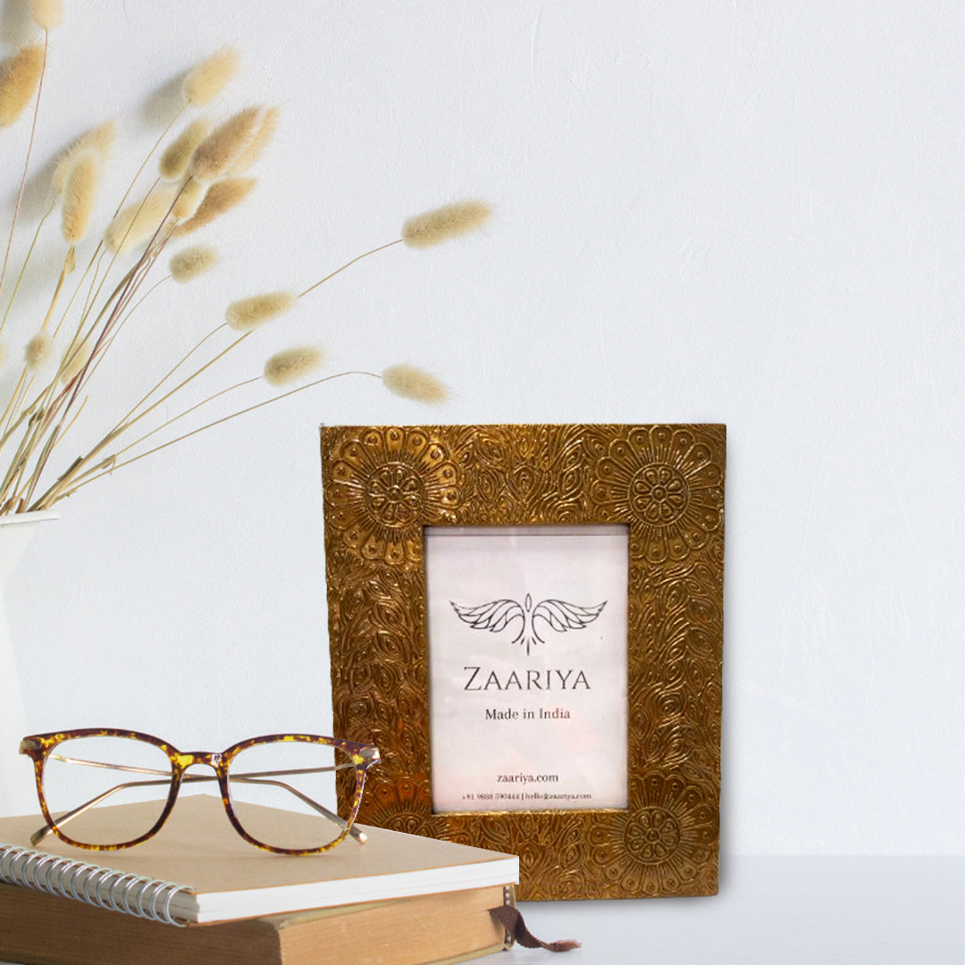 Golden Photo Frame for Home Decor