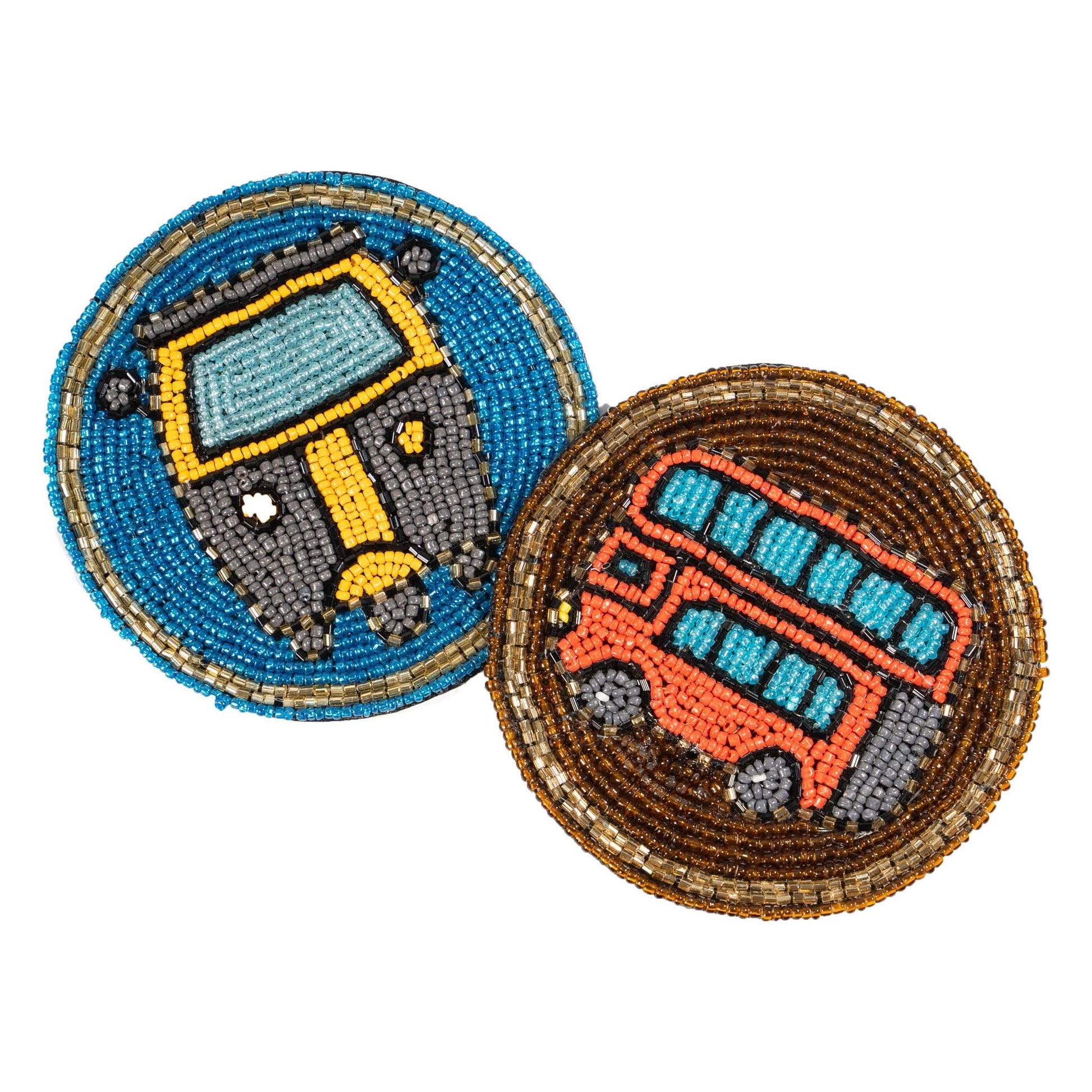 Beaded Coasters - City Theme (Set of 4) - Zaariya