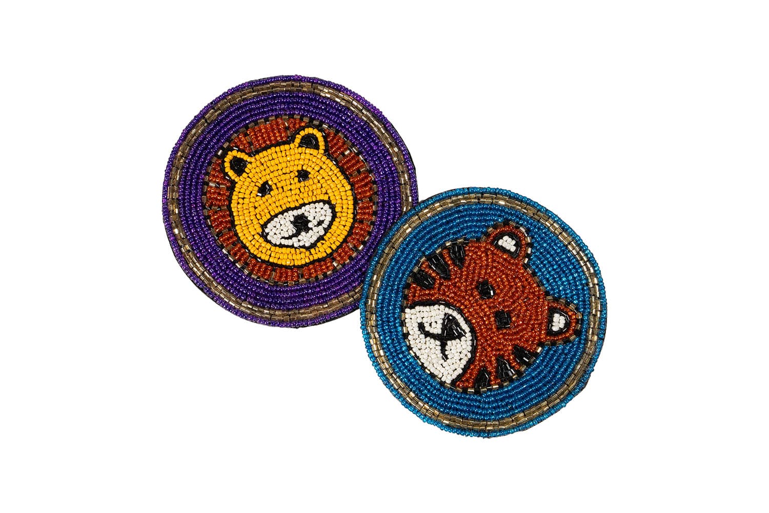 Beaded Coasters - Safari Theme (Set of 4) - Zaariya