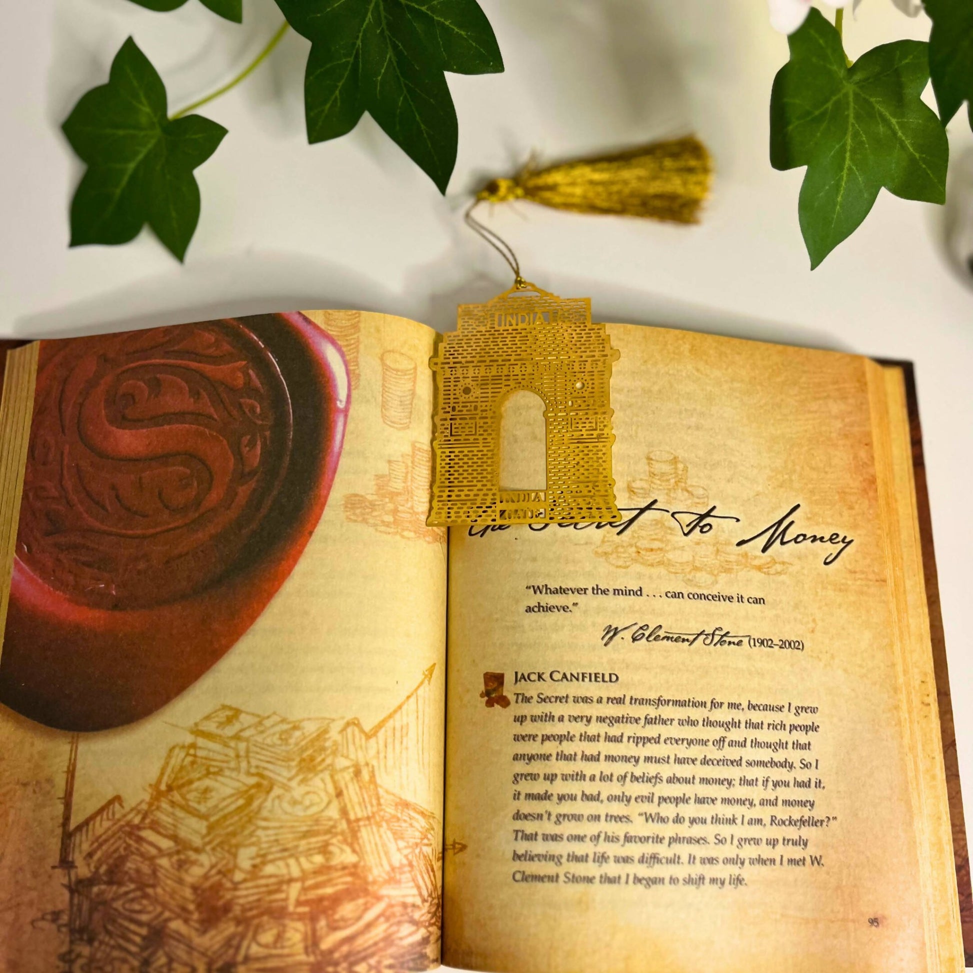 Gold finish Handmade brass bookmarks - Zaariya